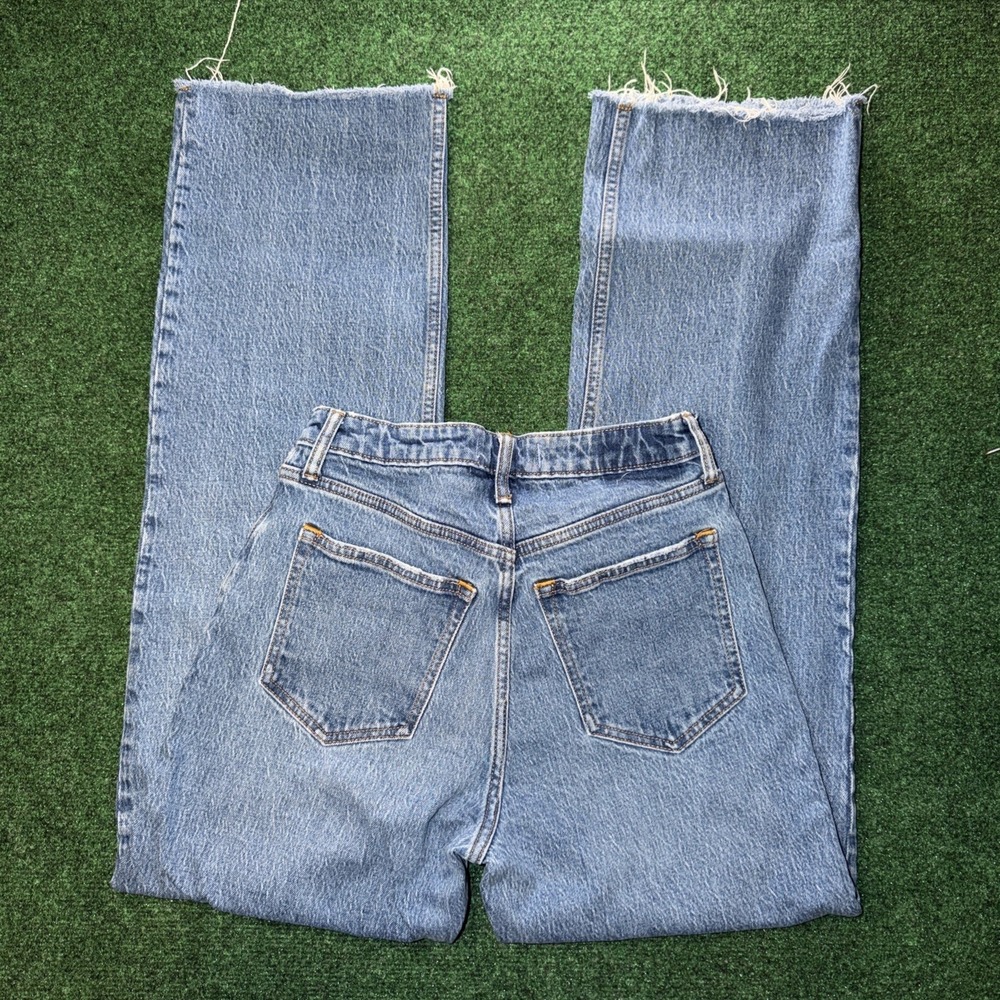 Abercrombie & Fitch 90's Relaxed High Rise Jeans Women's Ankle Cut Off Size 4 - Picture 5 of 5